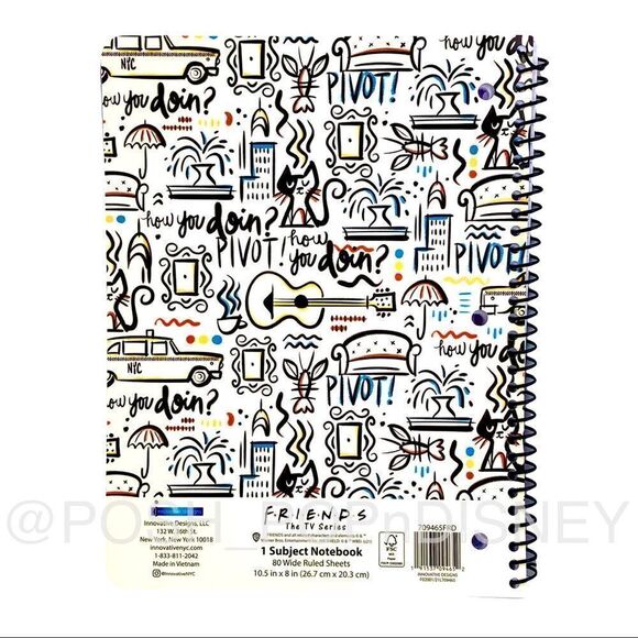 FRIENDS TV SHOW Spiral notebook iconic purple door and yellow frame - Picture 2 of 3